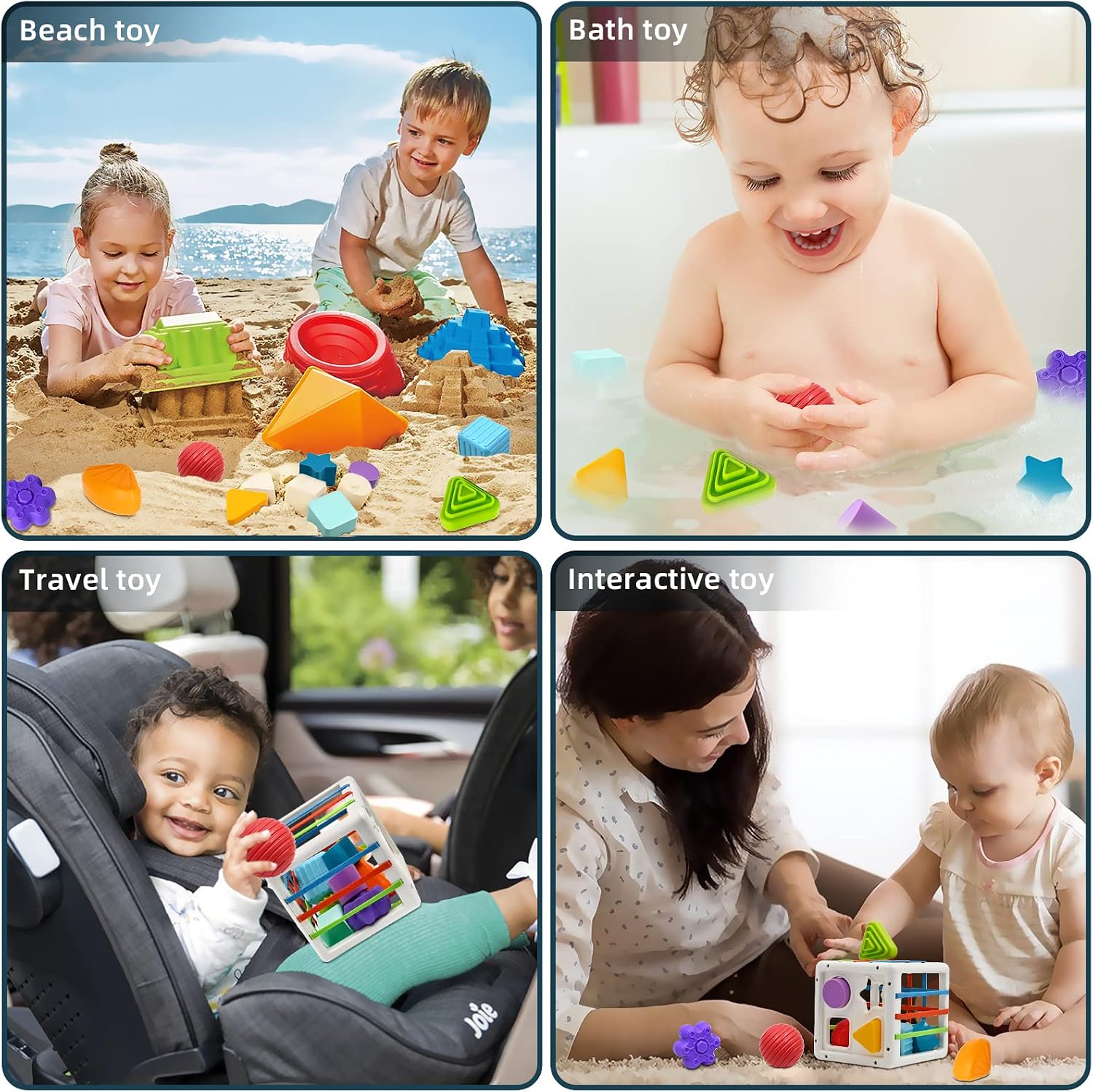 Thumbnail 5 de Mailesi Montessori Spielzeug ab 1–2 Jahren: Formsortier- & Sensorik-Würfel für Feinmotorik und frühes Lernen