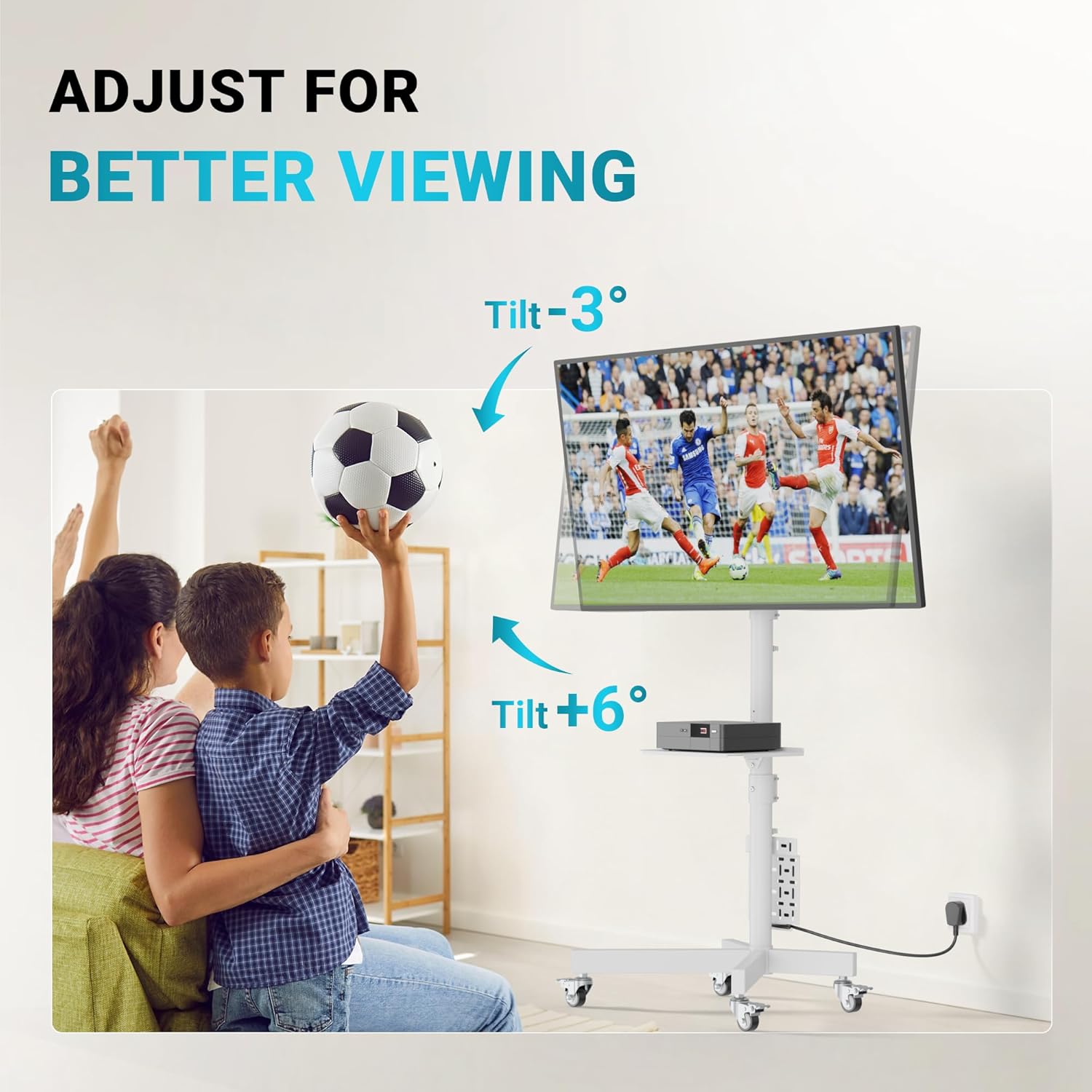 Thumbnail 5 de BONTEC Mobile TV Stand 23–60 inch TV Cart