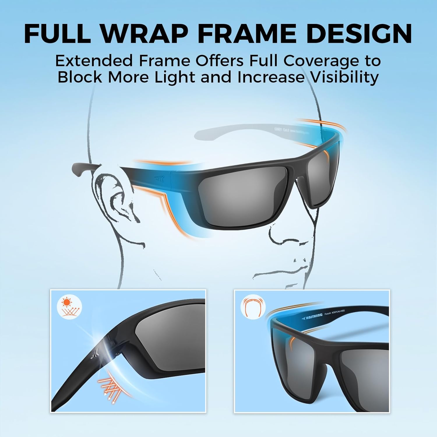 Thumbnail 3 de KastKing Huzzah Polarized Sport Sunglasses 1.0mm