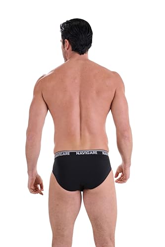 Detalle 2 de Navigare 574/E Slip Nero da Uomo – Pack da 6, Taglia 4 (Medium)