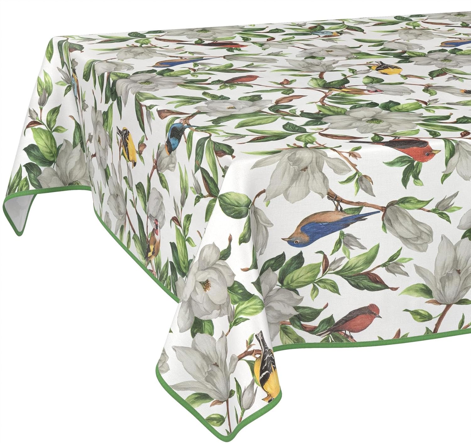 Detalle de ANRO obrus ceratowy 240 × 140 cm, PVC, efekt lotosu, obszyty
