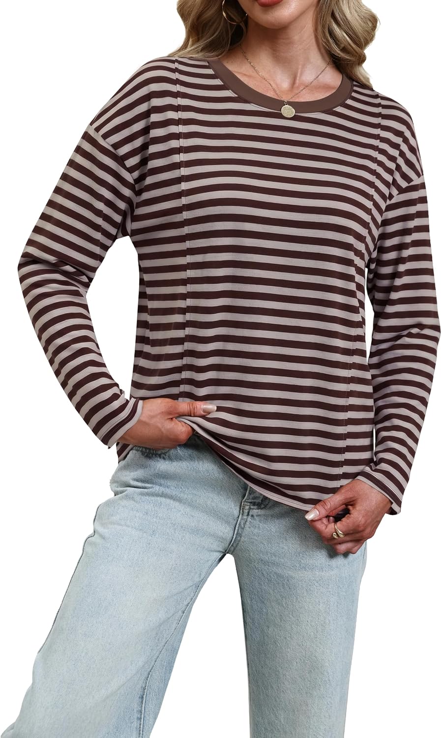 Detalle de Sipaya Women's Long-Sleeve Shirt, Cotton Blend