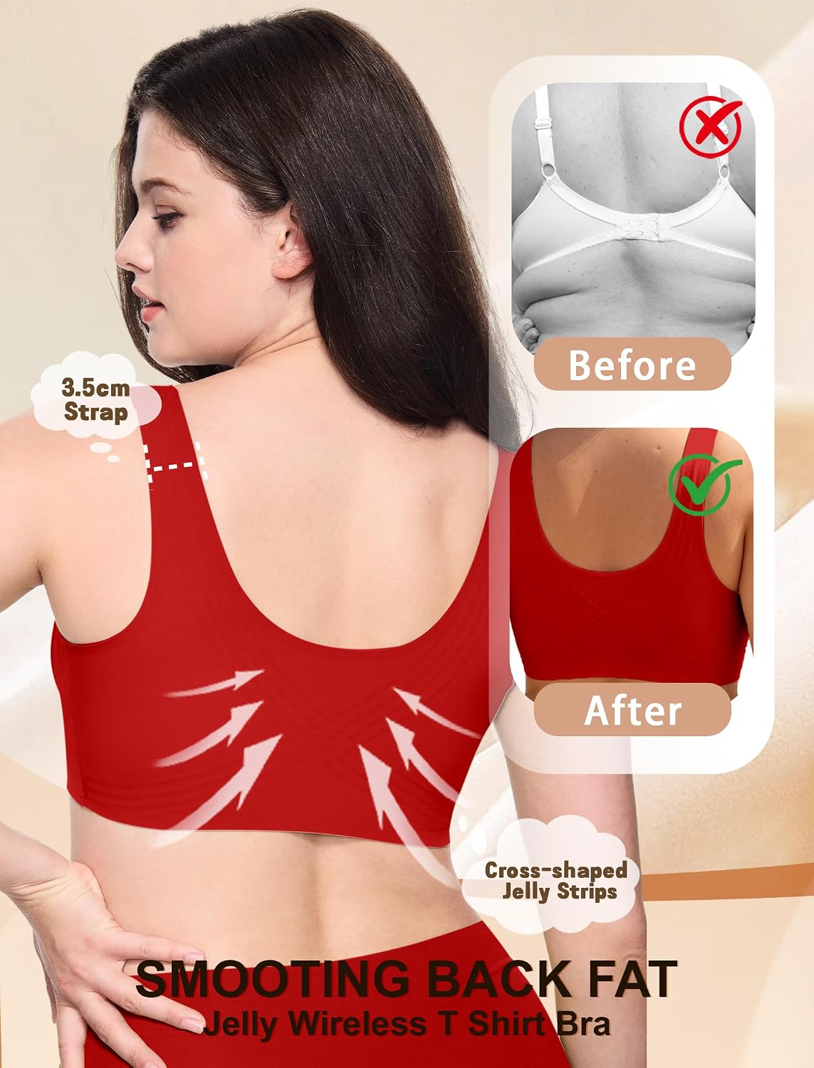Thumbnail 3 de Soft Intention Jelly Wireless Bra: Seamless Push Up Full Coverage for Everyday Comfort
