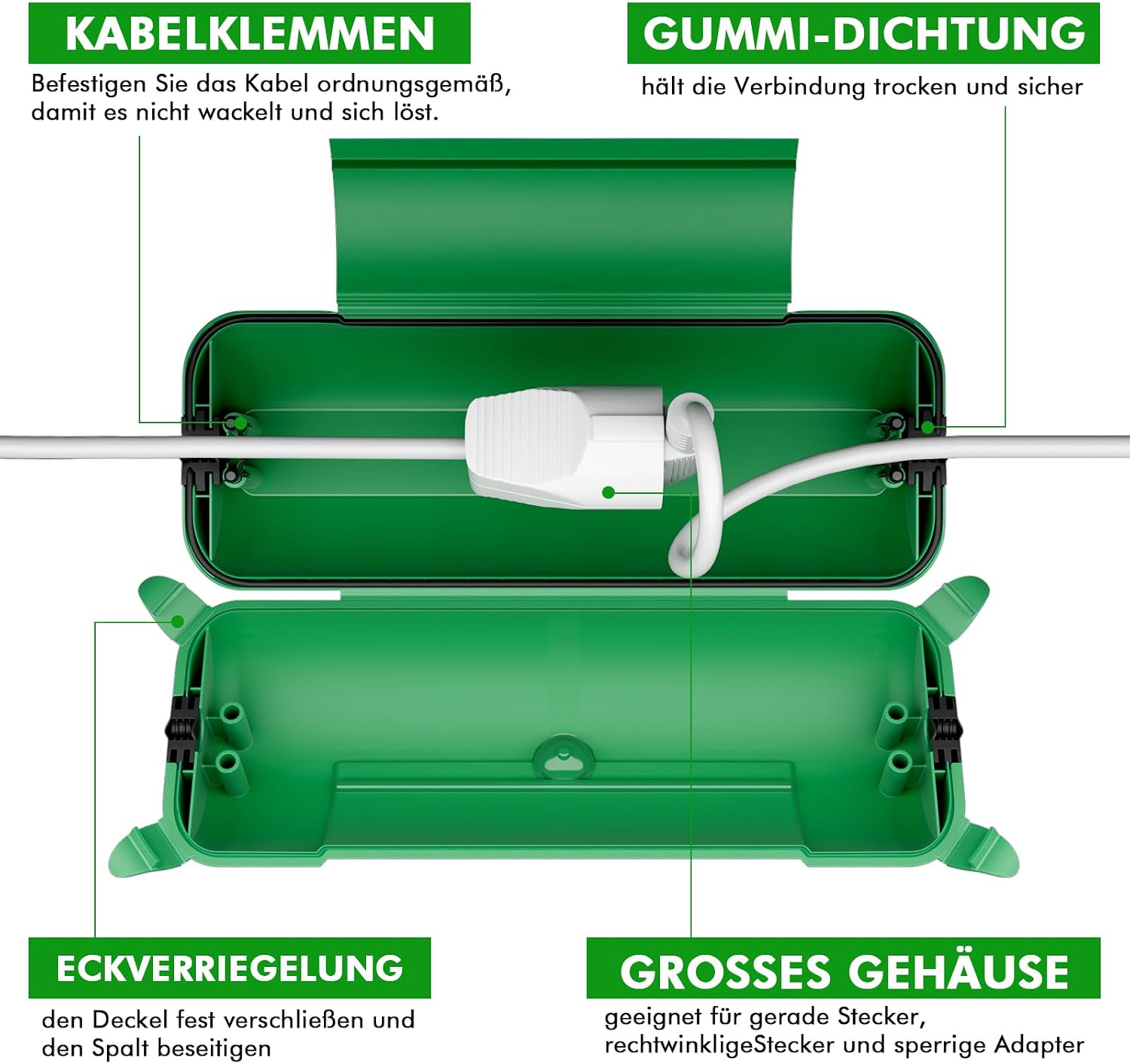 Thumbnail 2 de RESTMO IP44 Kabelbox 290 mm, grün
