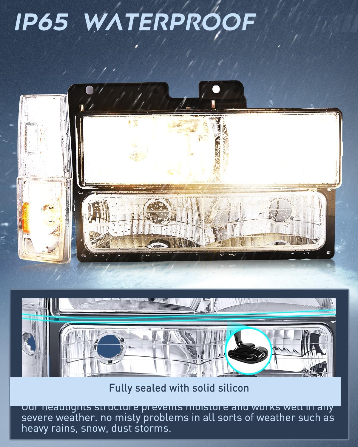 Thumbnail 3 de Nilight Headlight Assembly 1988-1993