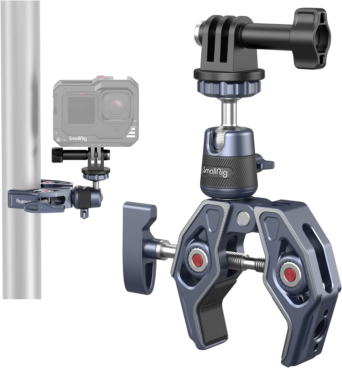 Detalle de SmallRig Super Clamp with Ballhead (4102) – camera mount clamp with quick release adapter