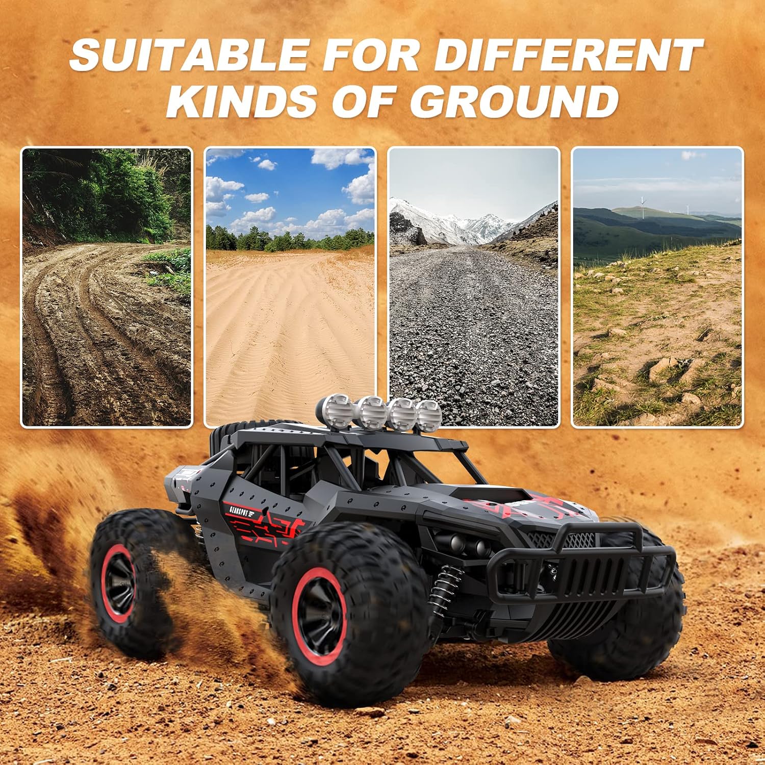 Thumbnail 6 de rc tech 1803 RC-buggy 1:16 met twee accu’s en 2,4GHz-bediening