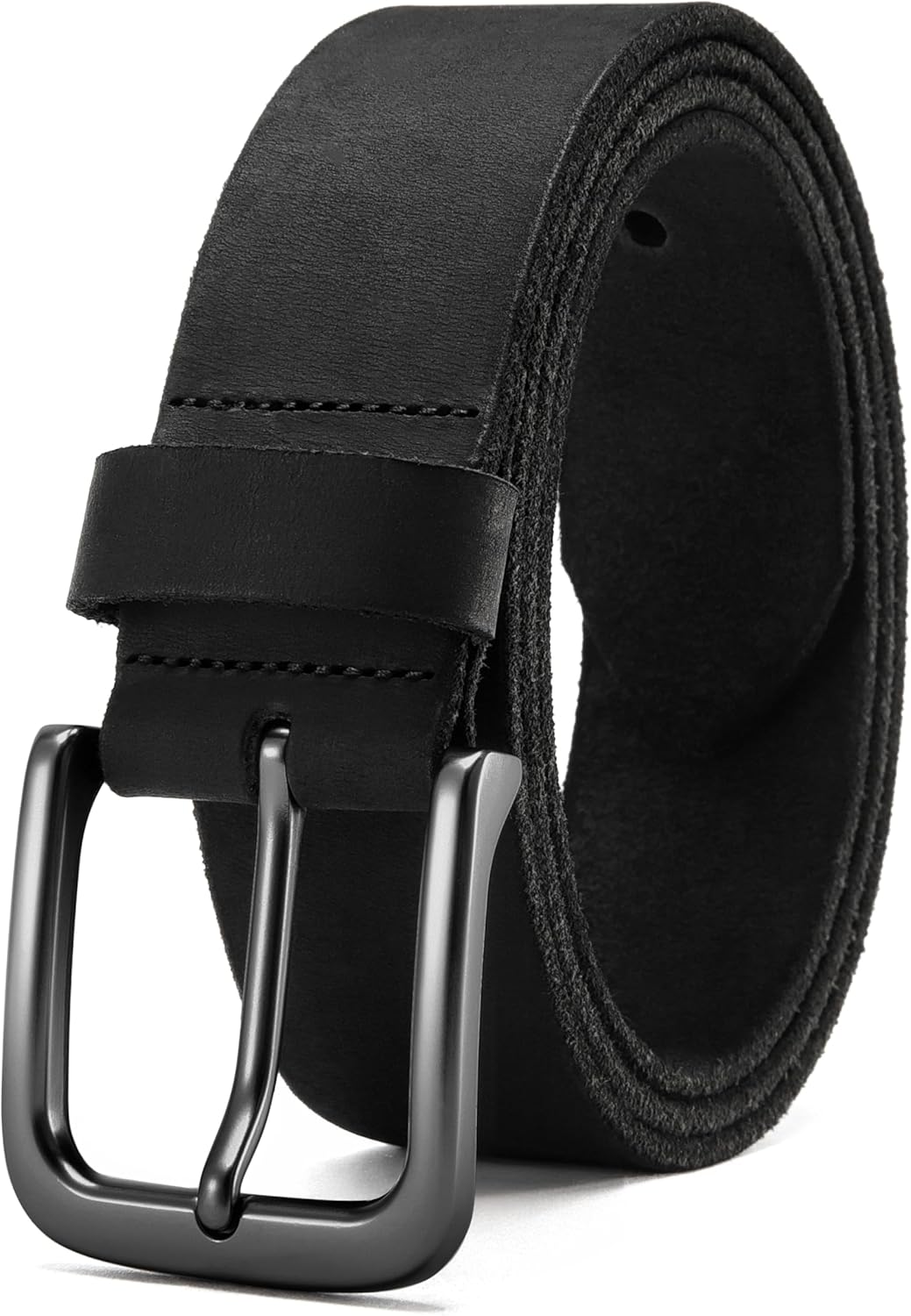 Detalle de CHAOREN Gürtel Herren Leder 38 mm – Vollnarbenleder, Casual & Jeans