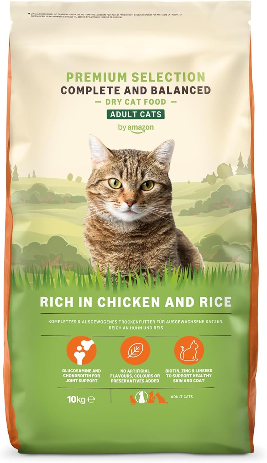 Detalle de By Amazon Complete - Alimento secco completo per gatti adulti al pollo e riso (1 x 10) – formato Lifelong integrato nel marchio by Amazon