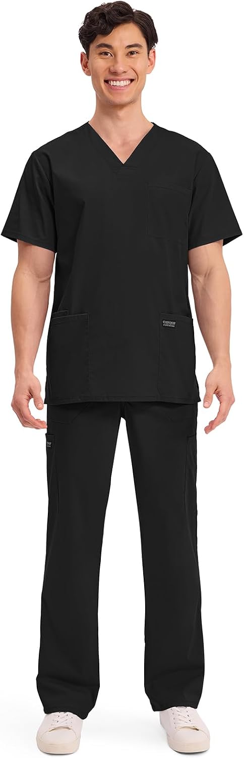 Detalle 2 de Cherokee Men's V-Neck Scrub Top, 4 Pockets
