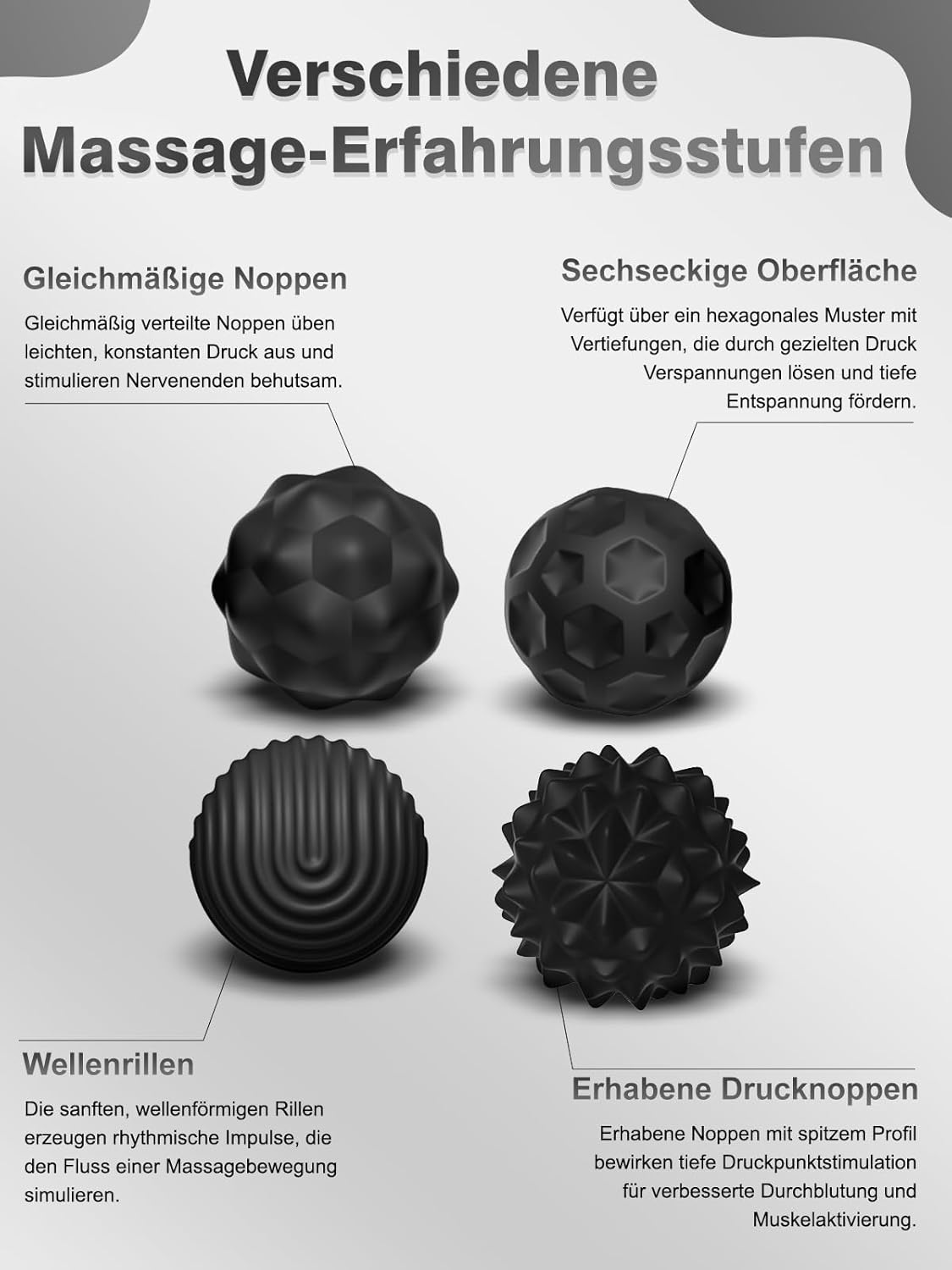 Detalle de Silikon Magnetkugeln Fidget Toys – 8er-Set, magnetische Sensorik-Bälle in Schwarz