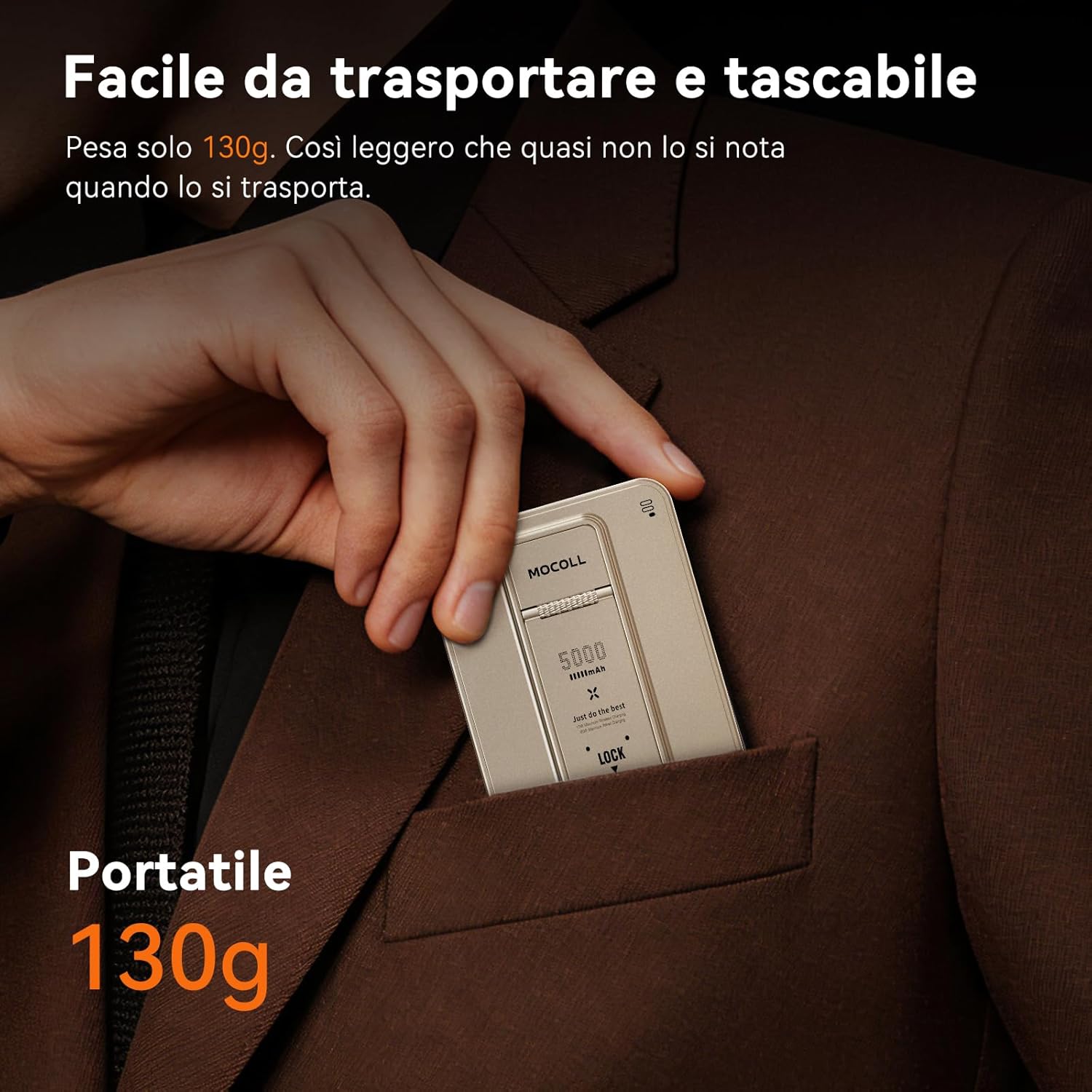 Thumbnail 6 de Mocoll Power Bank MagSafe 5000mAh: Caricatore Portatile Magnetico con Stand Pieghevole