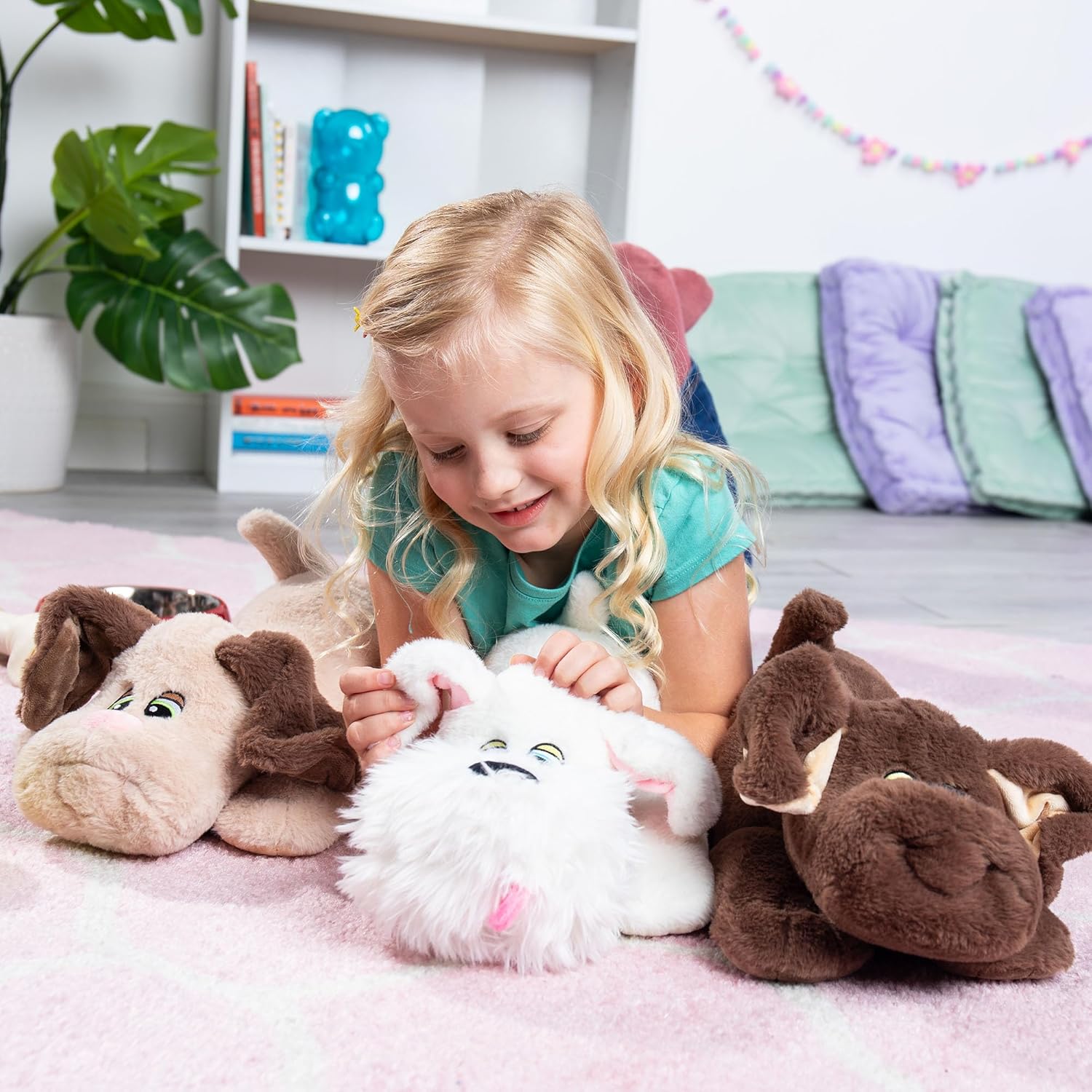 Detalle 2 de Basic Fun Pound Welpen Weighted Snuggles Plüsch – Hellbraun, 3+