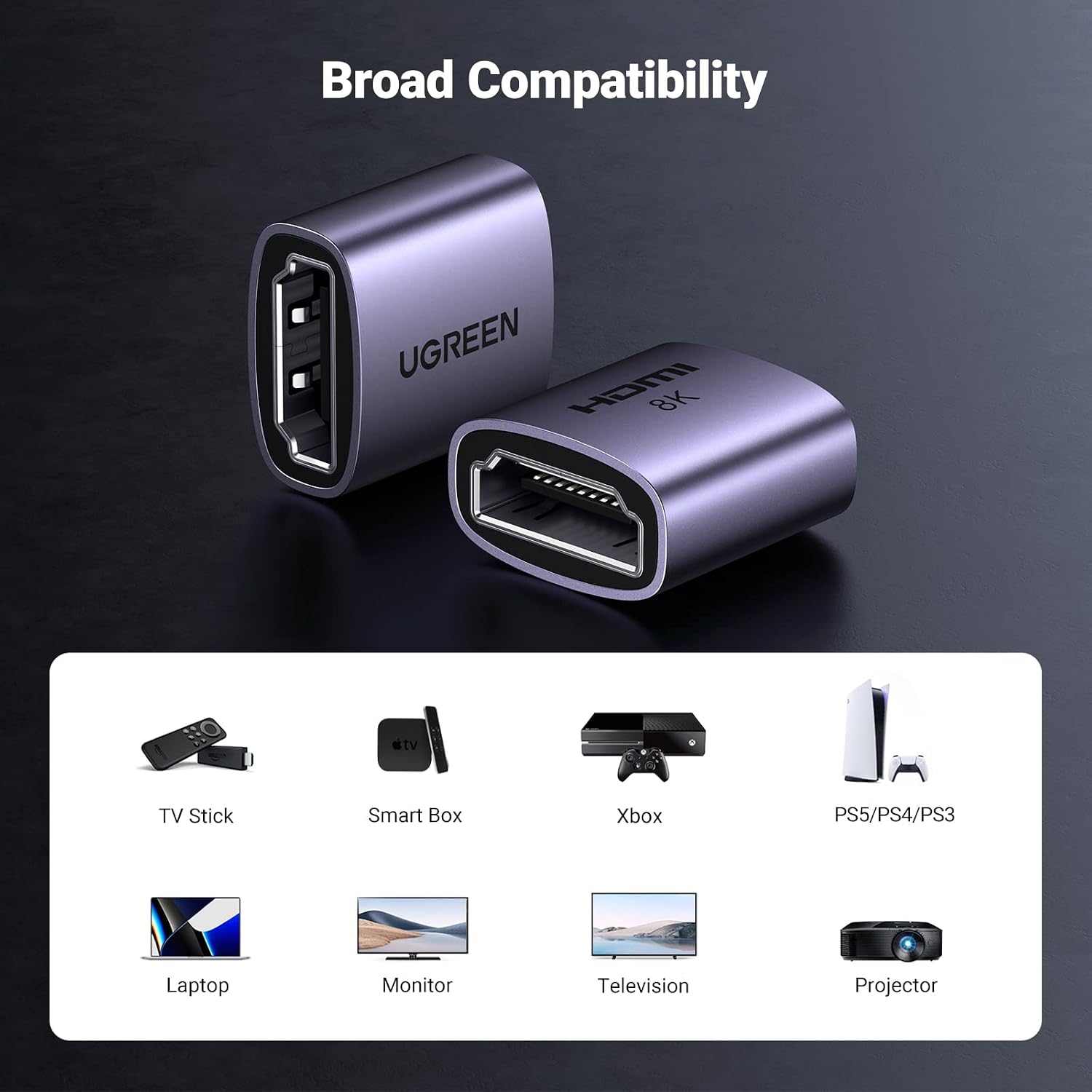 Thumbnail 5 de UGREEN HDMI 2.1 Coupler 48Gbps 8K@60Hz