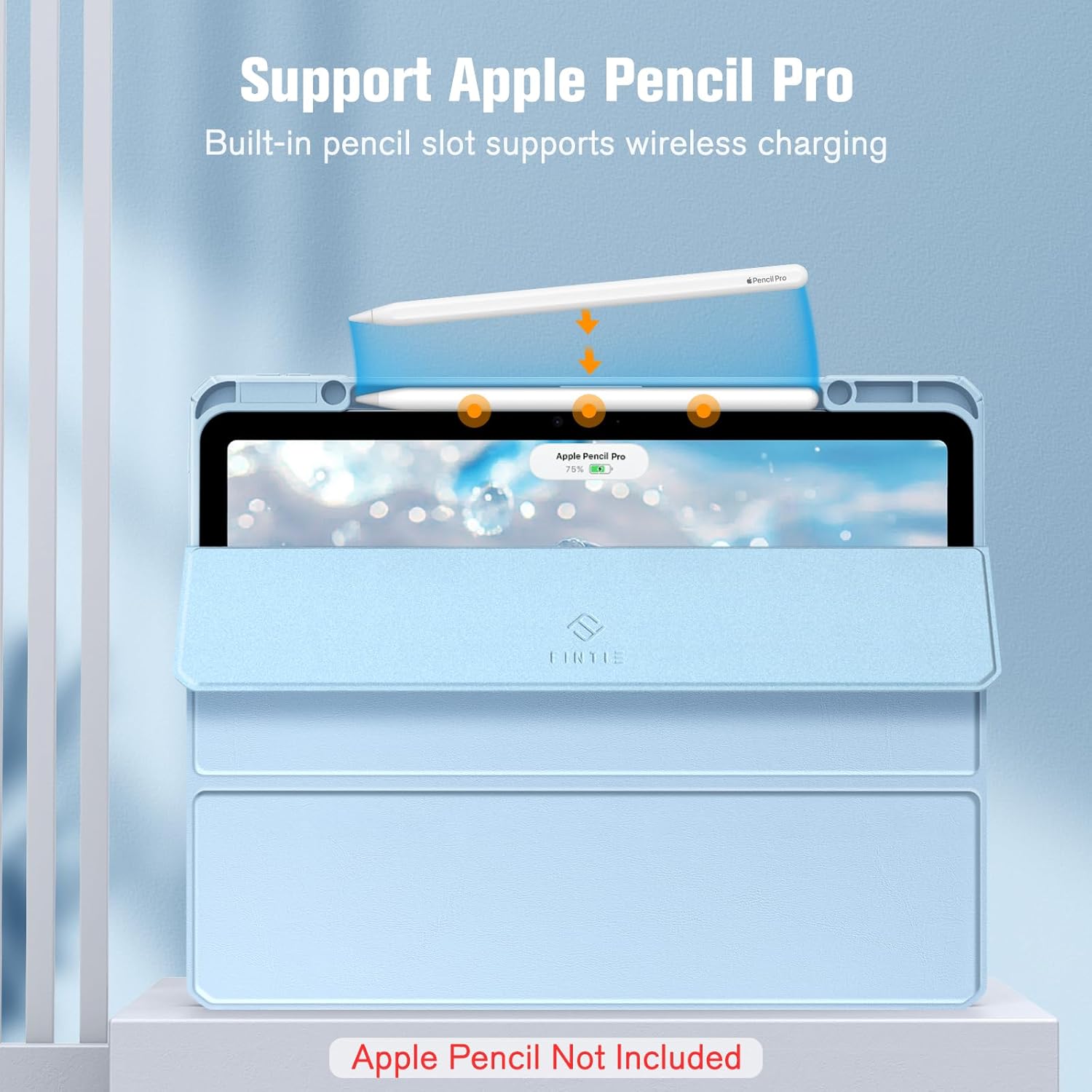 Thumbnail 4 de FINTIE Hybrid Case for iPad Air 13-inch (M4 2026 / M3 2025 / M2 2024) with Pencil Holder & Auto Wake/Sleep – Sky Blue