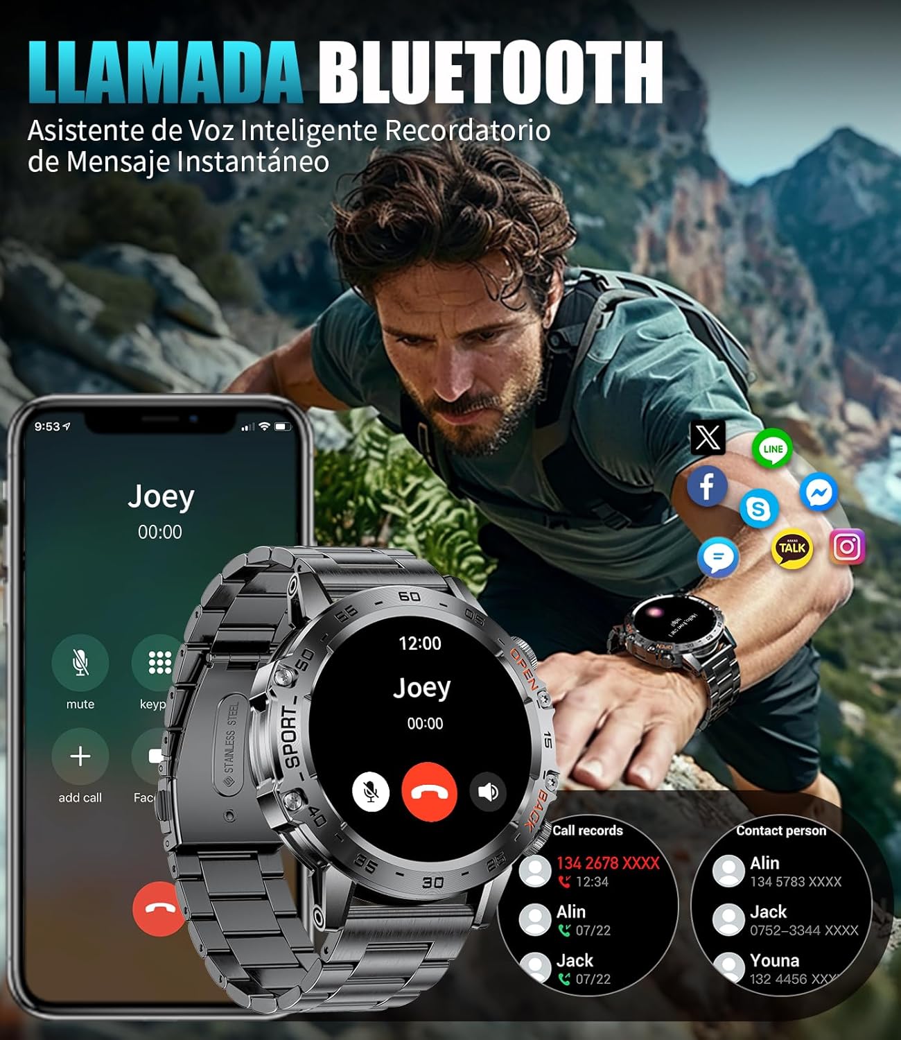Thumbnail 3 de LIGE Reloj Inteligente Hombre con Llamadas y Monitor Fitness