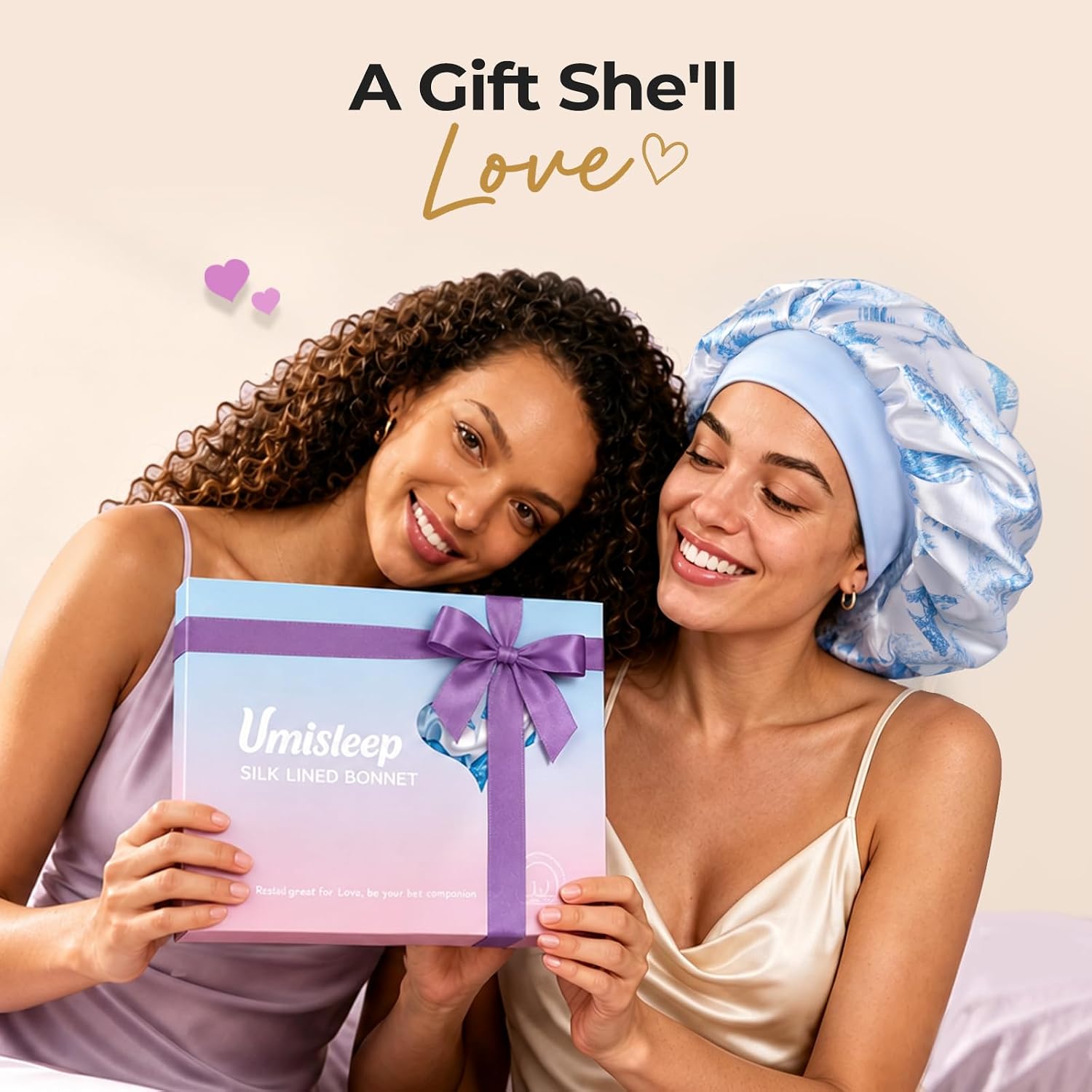 Detalle de Umisleep Silk Sleep Bonnet, 22 Momme