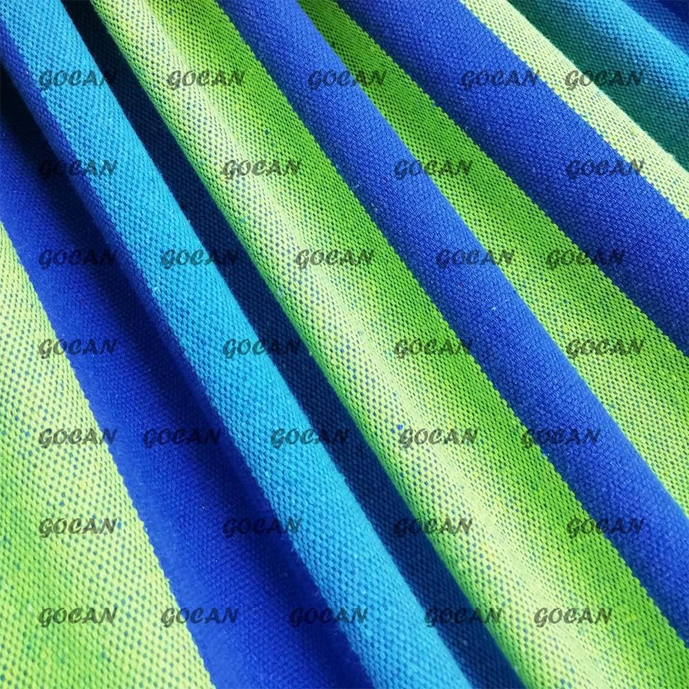Thumbnail 2 de GOCAN Brazilian Double Hammock 2 Person Extra Large 220x160cm (Blue/Green) – 330cm Total Length, 300kg Load
