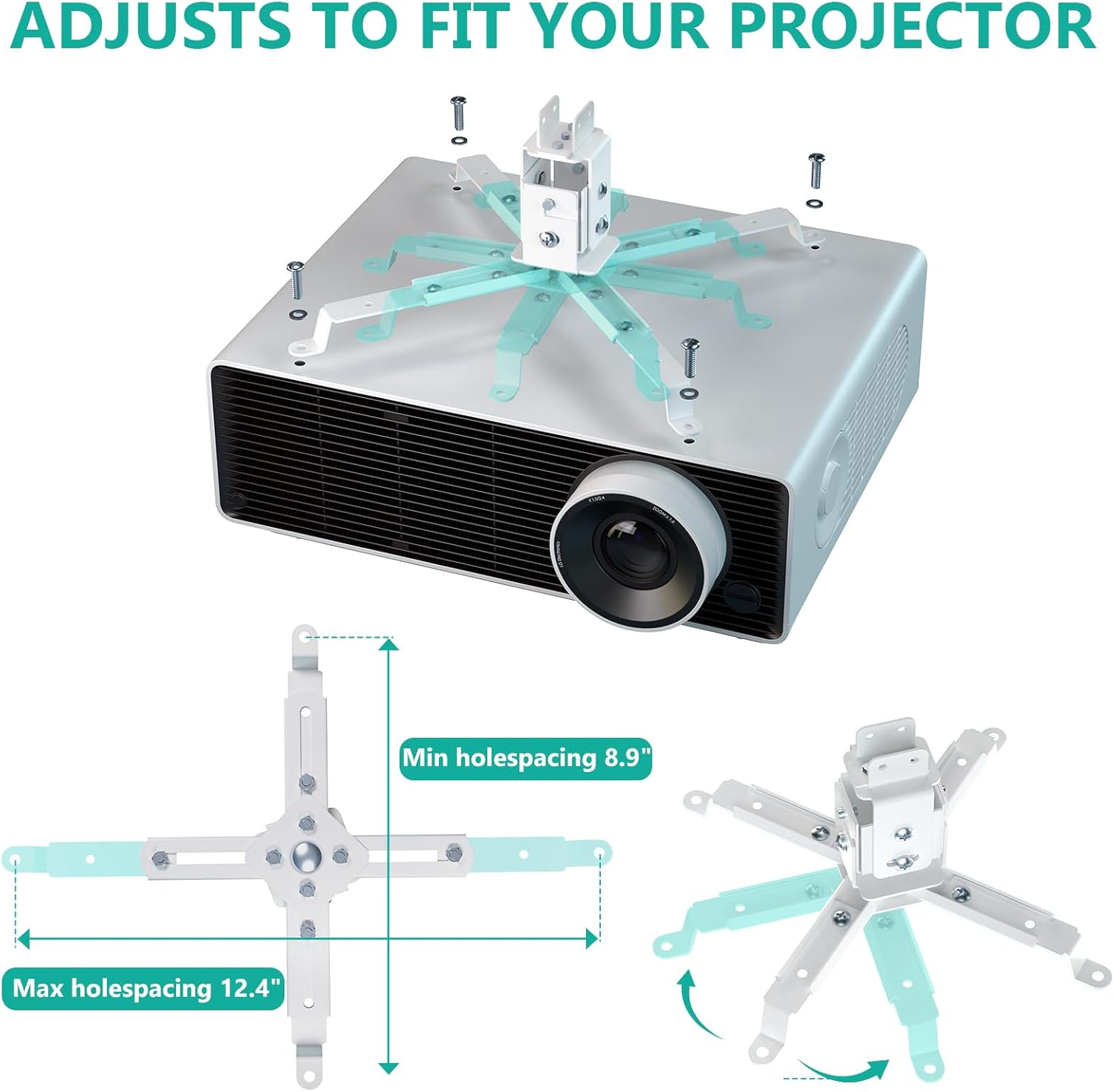 Detalle de WALI PM-003-W projector mount bracket