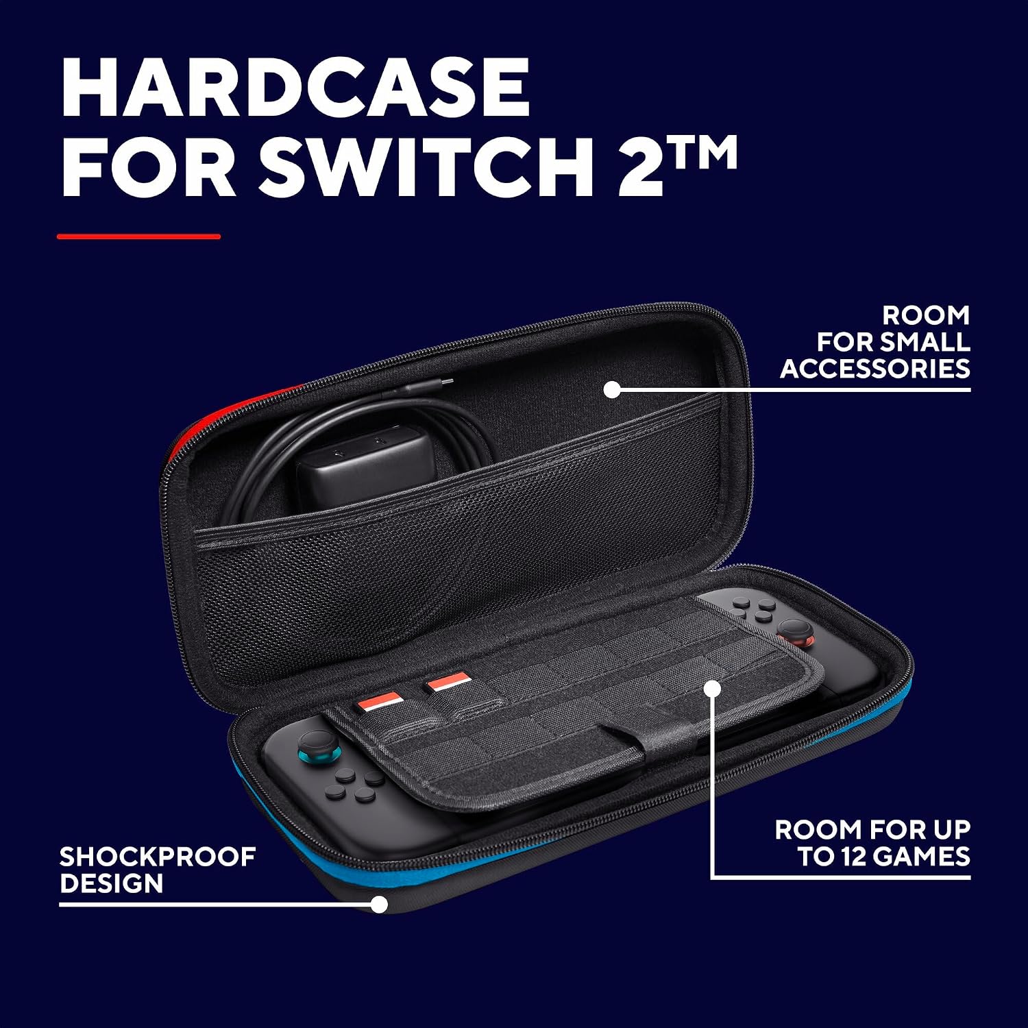 Detalle 2 de GXTrust Case for Nintendo Switch 2 12‑game storage