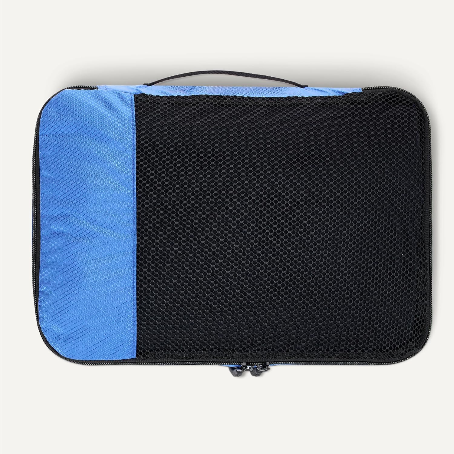 Detalle de Amazon Essentials Ensemble de 4 Cubes de Rangement – Taille M, Bleu (Anciennement Amazon Basics)