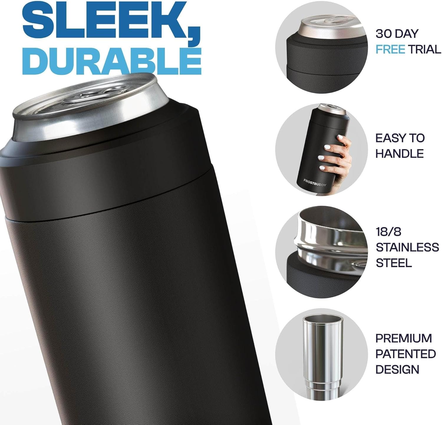 Detalle 2 de Frost Buddy Universal Can Cooler (Red) — 5 Sizes in One