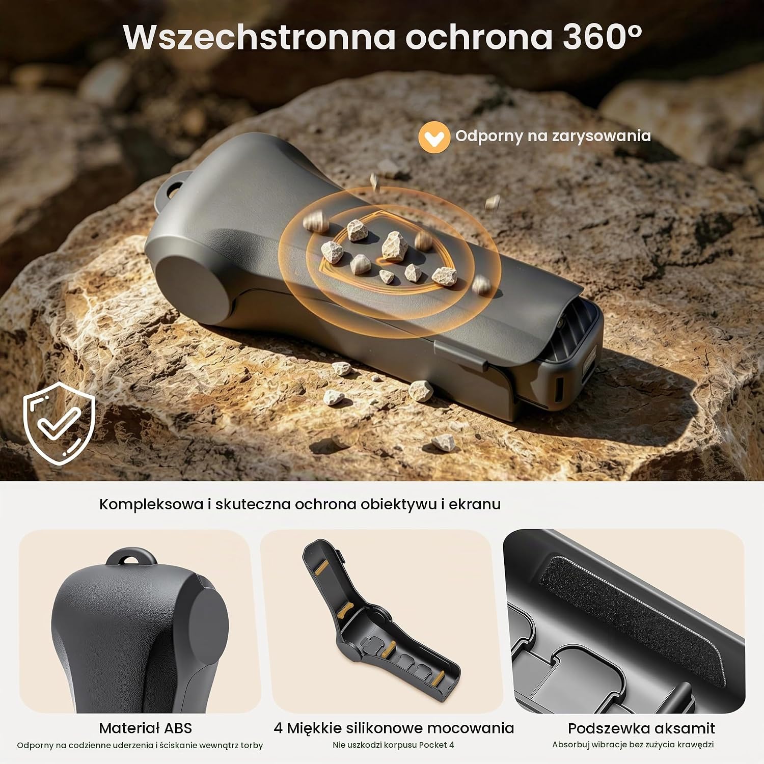 Detalle de STARTRC PHOTO 12150123 – pokrowiec do DJI Osmo Pocket 4 z miejscem na filtry