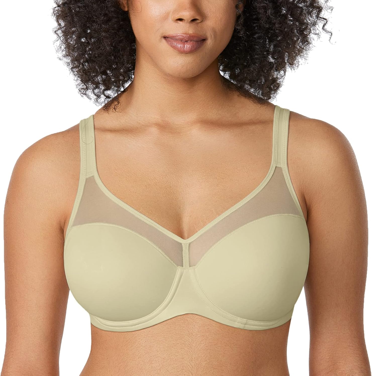 Detalle 2 de DELIMIRA Damen T-Shirt-BH mit Bügel und Vollschalen – gepolstert für große Größen