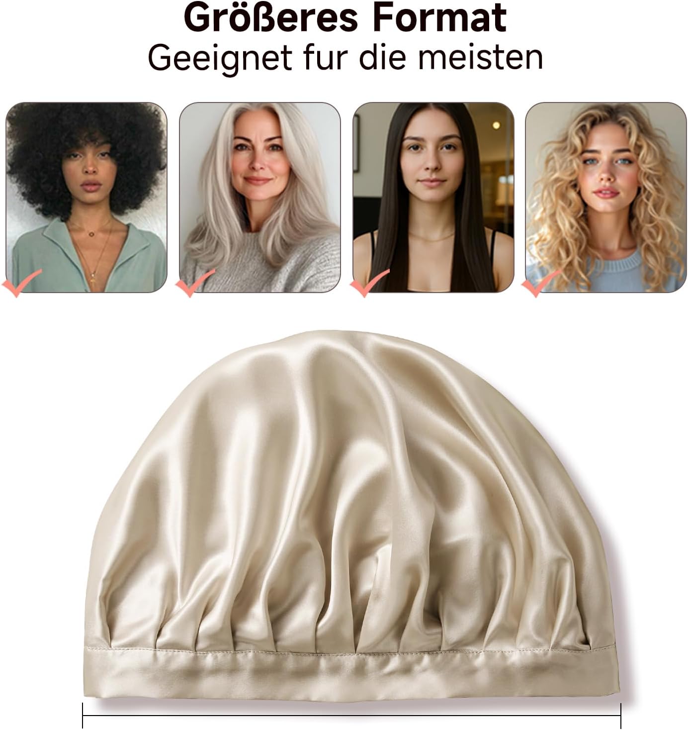 Thumbnail 5 de Kaome 22 Momme 100% Maulbeerseide Schlafmütze