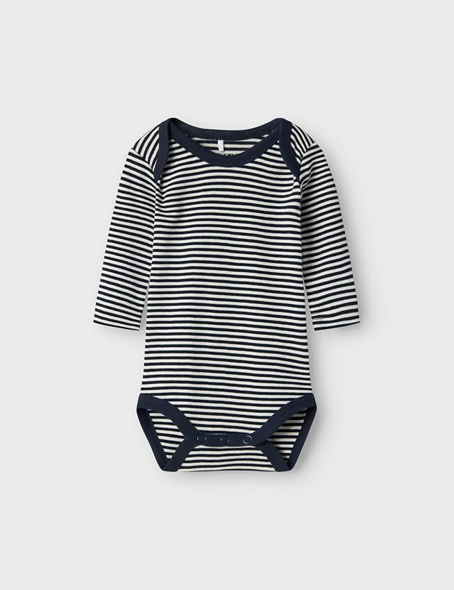 Detalle 2 de NAME IT NBNBODY 3P LS Y/D Core 2 Body manga larga bebé Dark Sapphire 👶