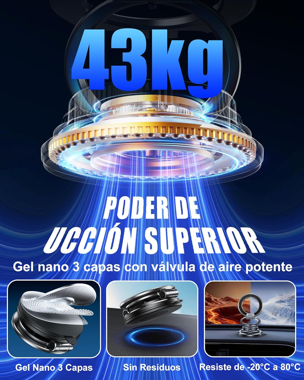Thumbnail 5 de Glangeh Soporte Móvil Coche Magnético 2400 GF