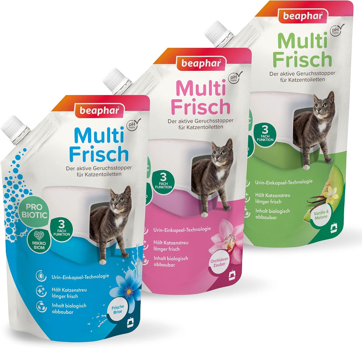 Detalle 2 de Beaphar Multi Frisch Frische Brise, 400 g – verlängert die Nutzungsdauer der Katzenstreu und reduziert Gerüche