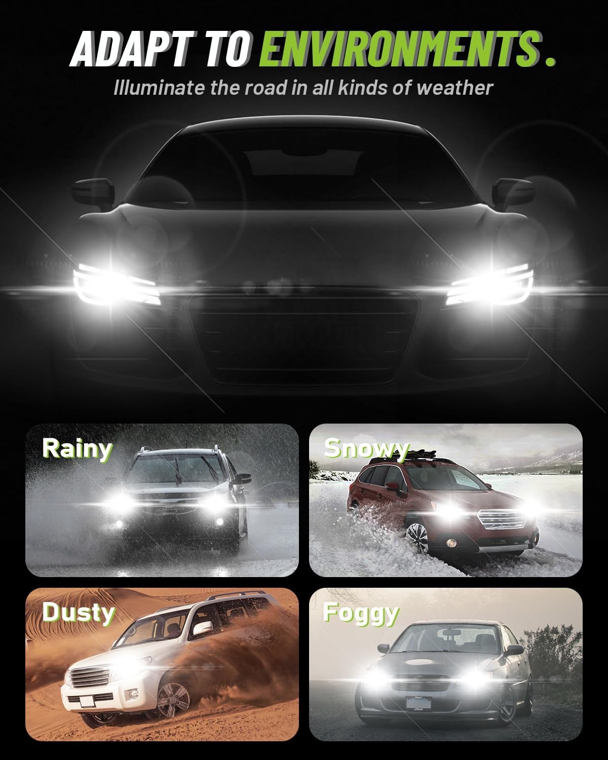 Thumbnail 6 de NOVSIGHT H11 LED Fog Lights 55,000 lumens