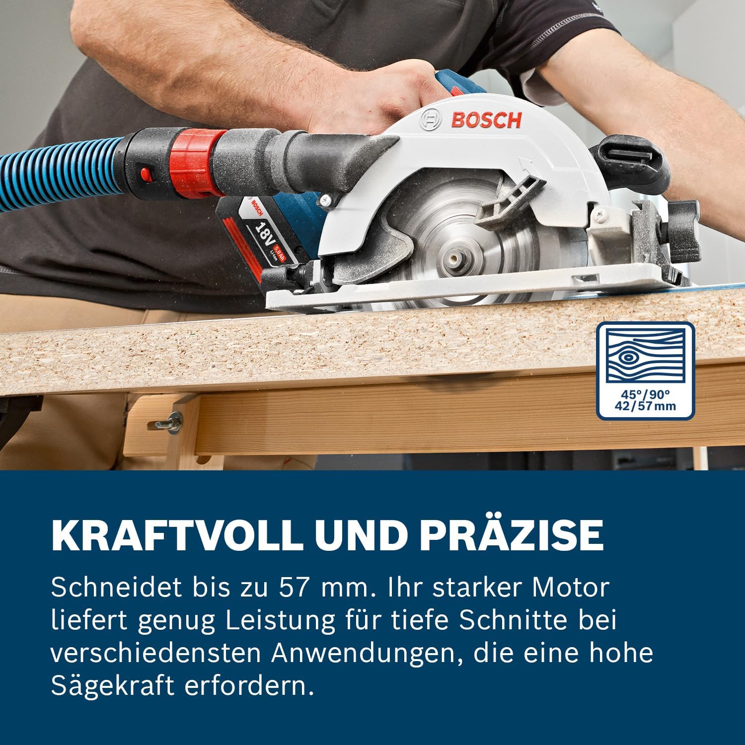 Thumbnail 1 de Bosch Professional GKS 18V-57 G Akku-Kreissäge 57mm 🛠