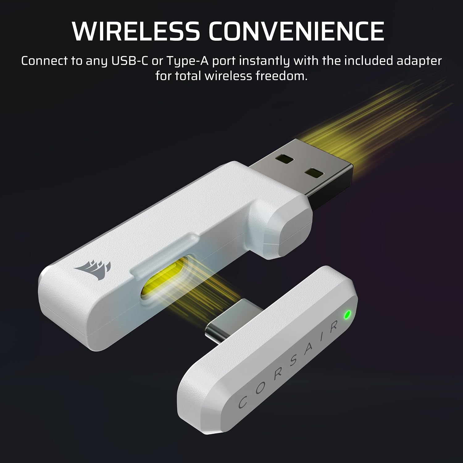 Detalle 1 de CORSAIR Wireless Gaming Headset, White
