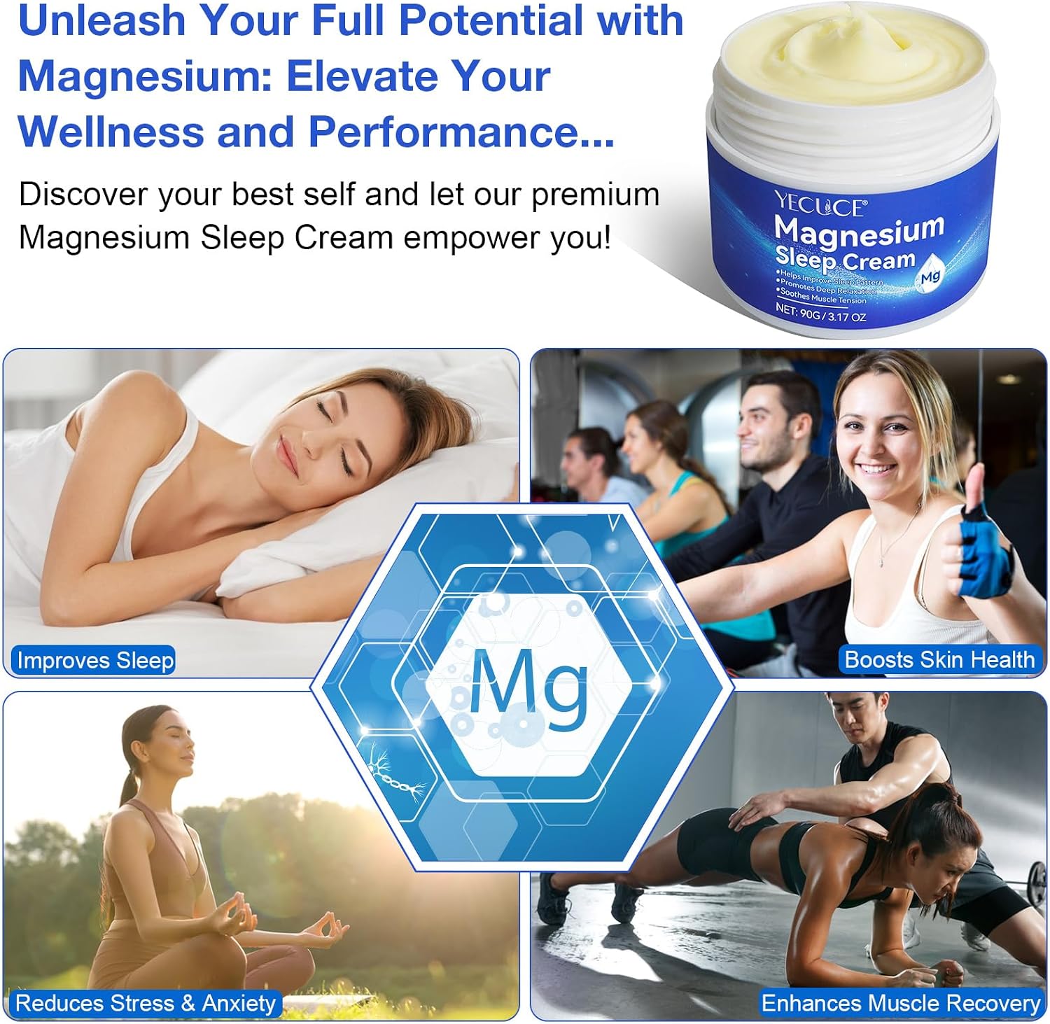 Detalle de MYOWNER MC-02 Magnesium Creme, magnesiumkräm med magnesiumklorid och lavendel