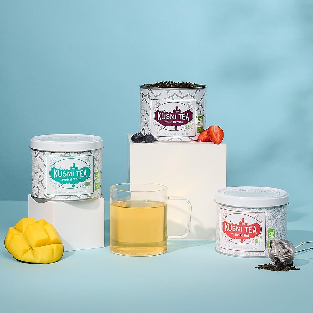 Thumbnail 6 de Kusmi Tea White Berries Bio – Thé blanc aux fruits des bois en boîte métal (90 g)