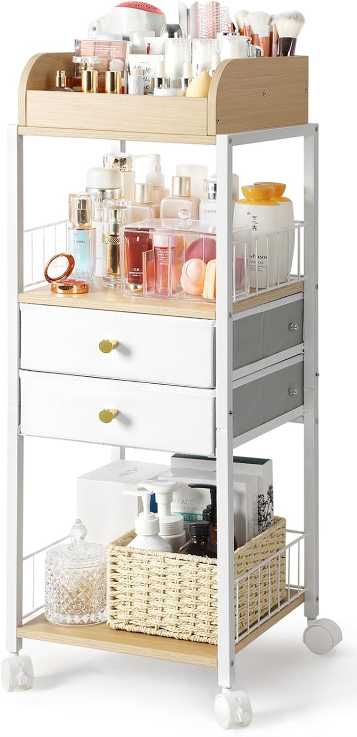Detalle de Bikoney Makeup Organiser with Drawers and Wheels