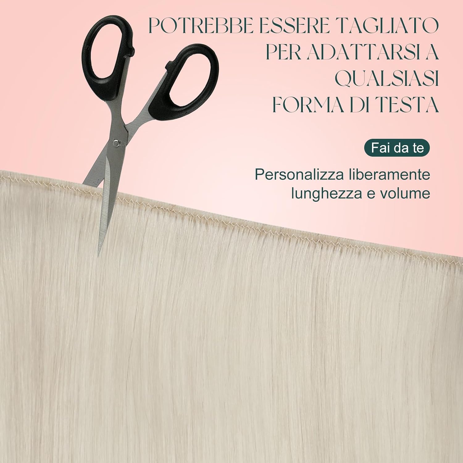 Detalle de Easyouth Weft Remy Hair Extension 100g – Bianco Biondo 55 cm