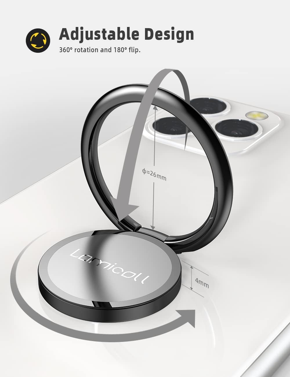Thumbnail 4 de Lamicall Phone Ring Holder Zinc Alloy