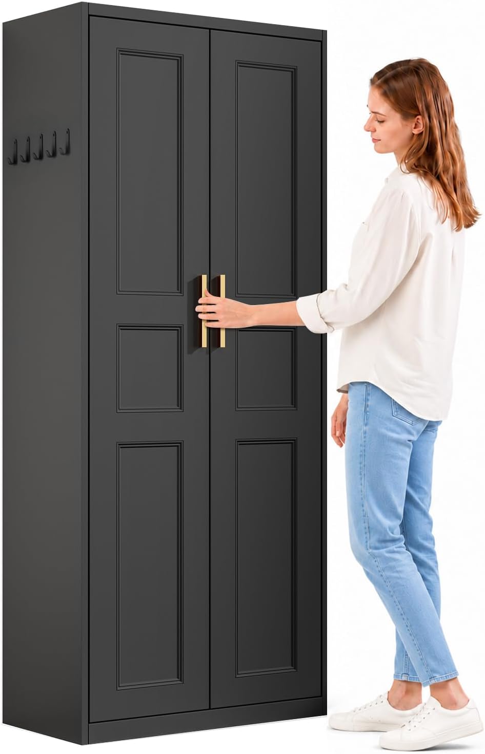 Detalle de Knolix Metal Pantry Cabinet, 71-Inch
