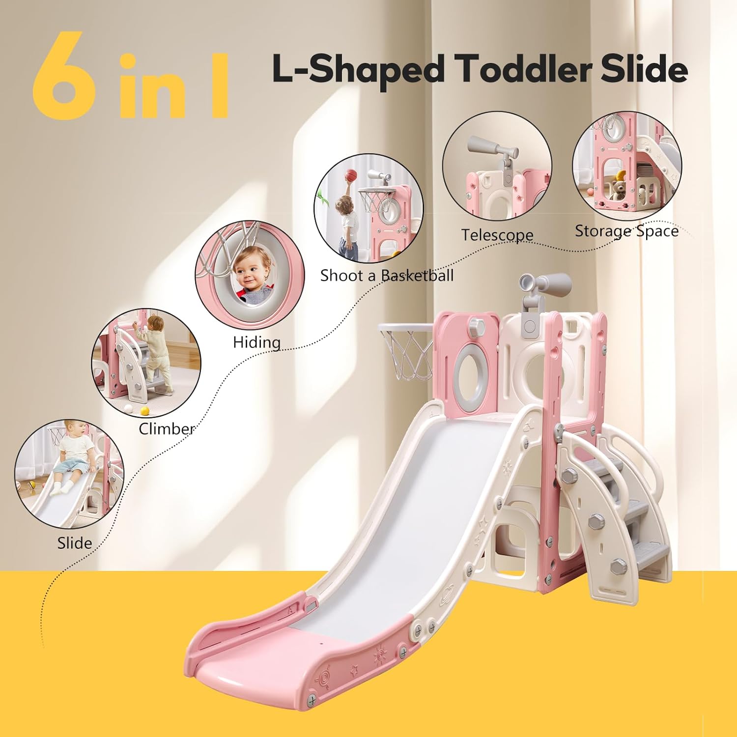 Thumbnail 1 de 6 in 1 Toddler Playset with Slide 1️⃣