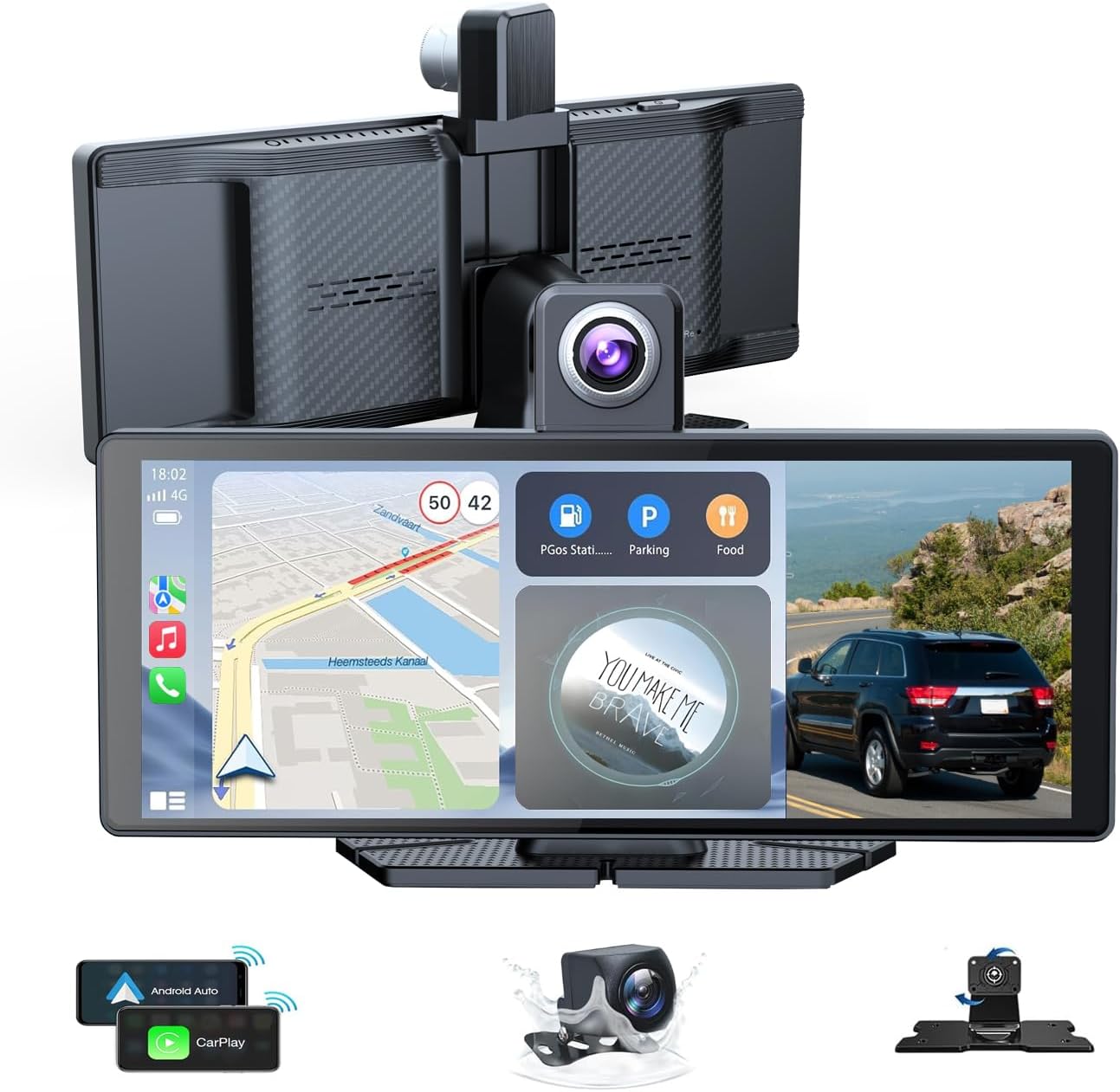 Detalle de Tucarwyi 10.26-Inch Wireless CarPlay Screen