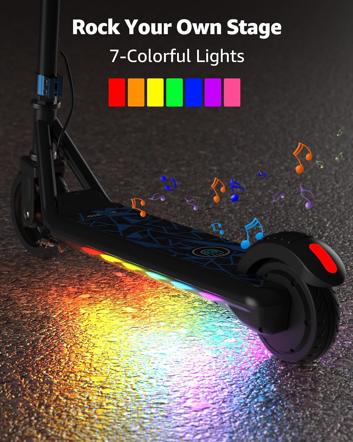 Detalle 2 de Gyroor H30 Max Kids Electric Scooter with 150W Motor and Adjustable Handlebar