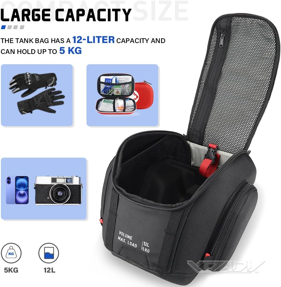 Detalle de YDADV R 1300 GSA Quick Lock: Borsa Serbatoio 12L per BMW R 1300 GS Adventure