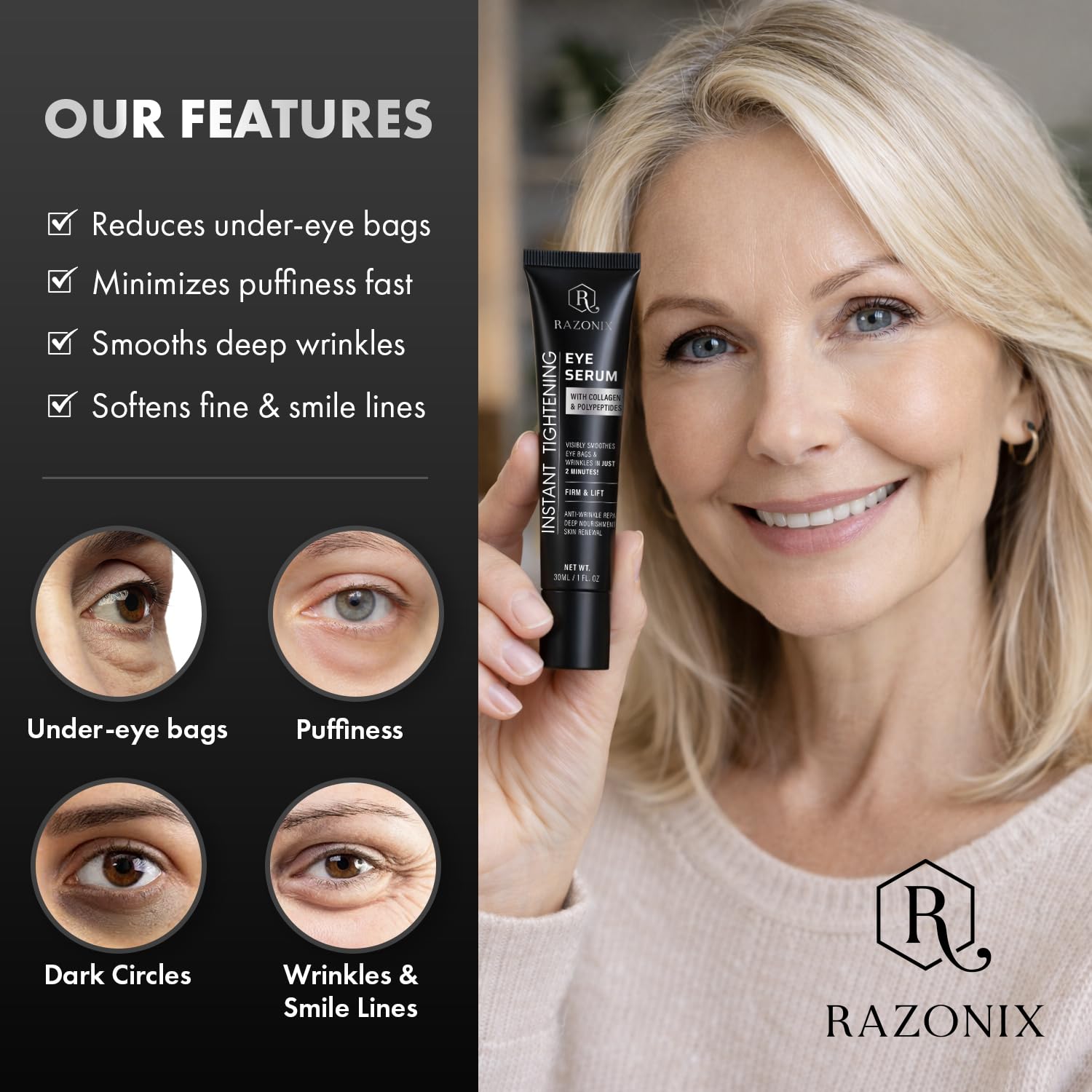 Thumbnail 1 de RAZONIX Instant Eye Tightening and Lifting Serum