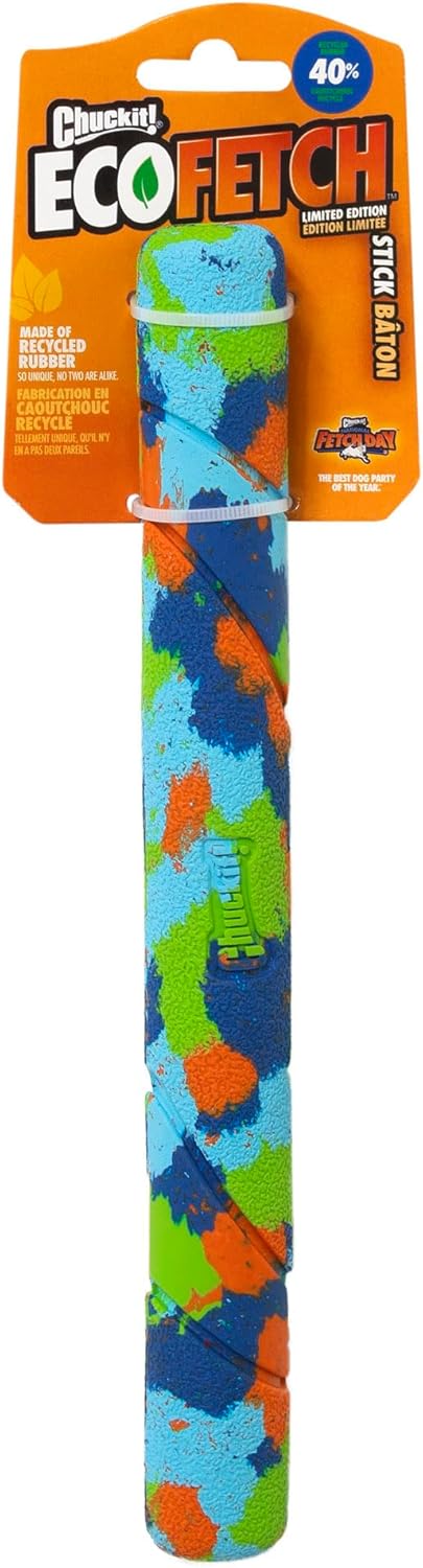 Chuckit! EcoFetch Ultra Stick – Bastone da inseguire per cani, gomma riciclata, 28 cm