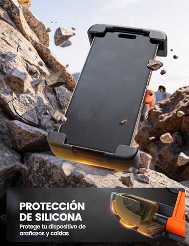 Detalle 2 de Lamicall Soporte Móvil para Bicicleta y Motocicleta con Rotación 360°, Protección de Silicona y Bloqueo Sencillo