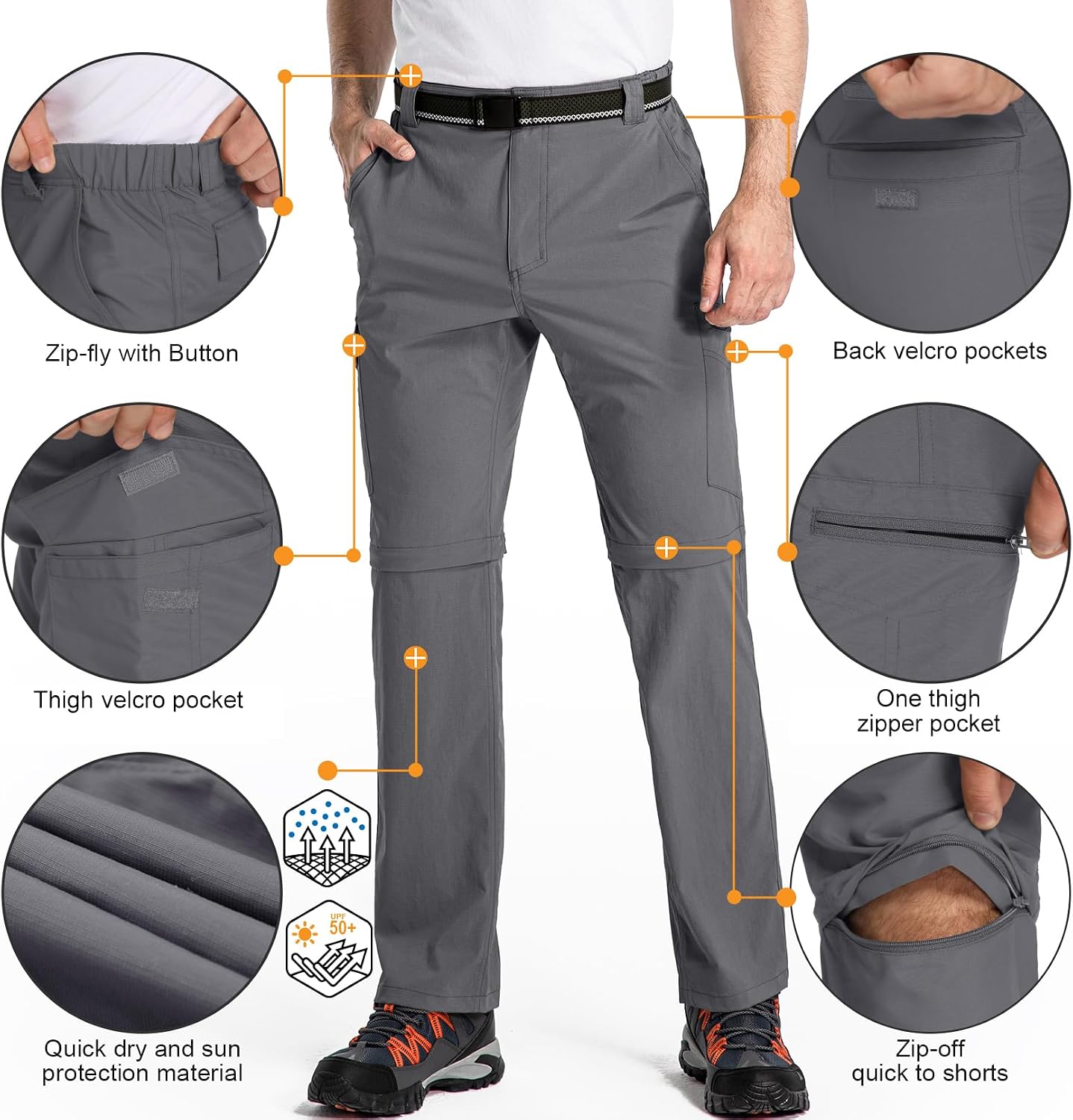 Thumbnail 3 de Walking trousers 6 pocket zip off shorts