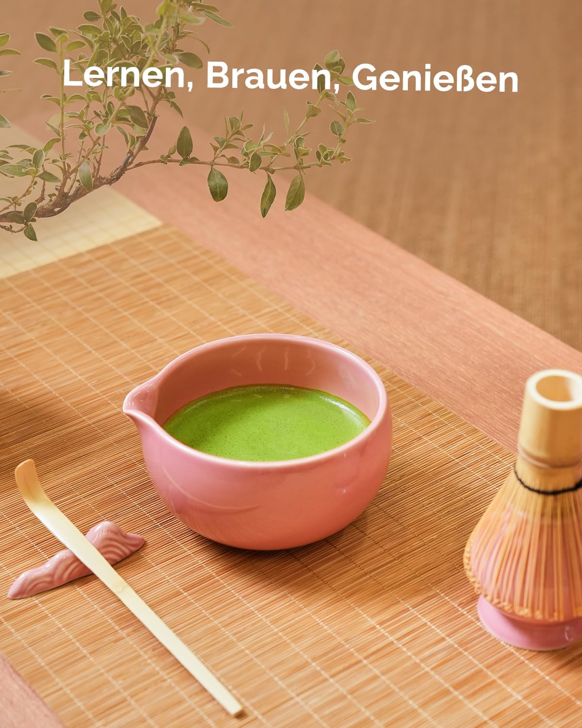 Thumbnail 5 de Maestri House Matcha Besen Set Geschenkset 7-teilig (inkl. Schale, Chasen & Halter) in Rosa